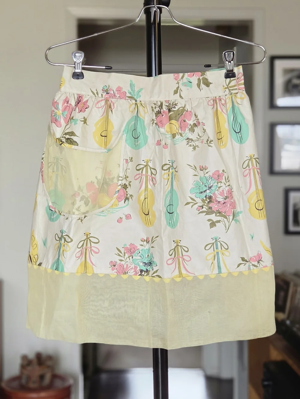 Apron Bundle (2) - Cottagecore Charming Yellow Lace Chiffon Florals
